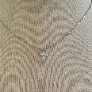Express Elegant Silver Cross Pendant Necklace